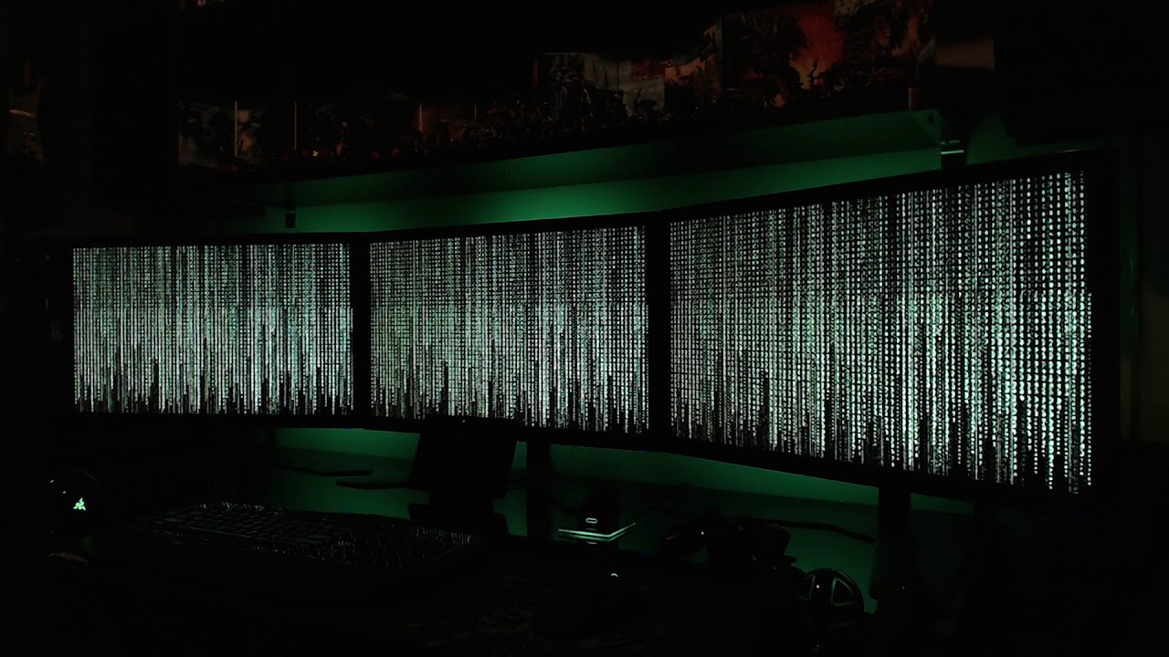 The Matrix Pre On Eyefinity Screensaver For