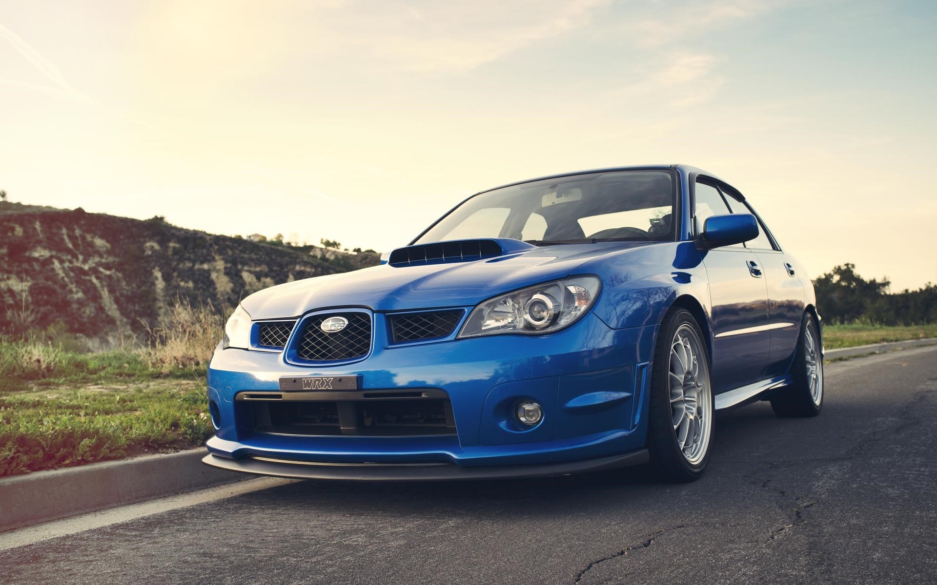Subaru Impreza Wrx Blue Car Wallpaper HD