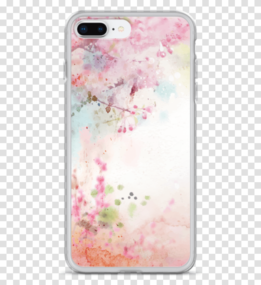 Japanese Floral iPhone Case Pastel Watercolor Art Background