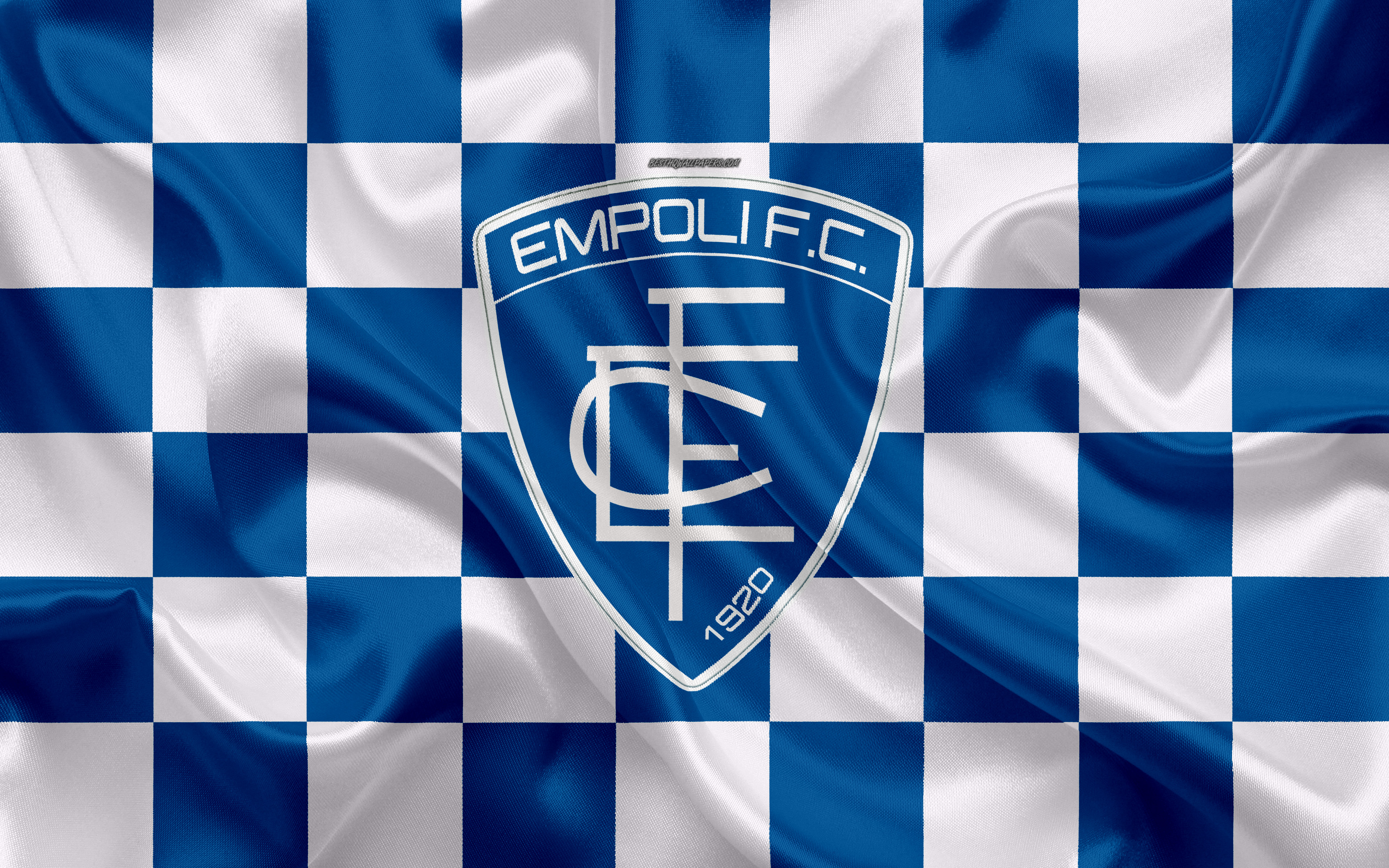 Wallpaper Empoli Fc 4k Logo Creative Art White Blue