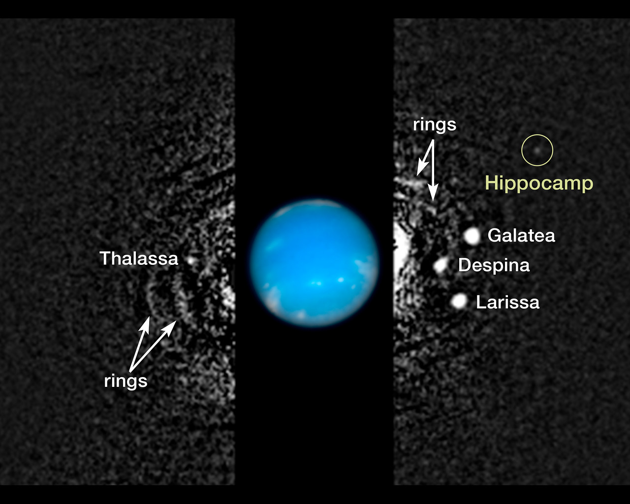 Hubble Data Showing Neptune S Inner Moons Esa