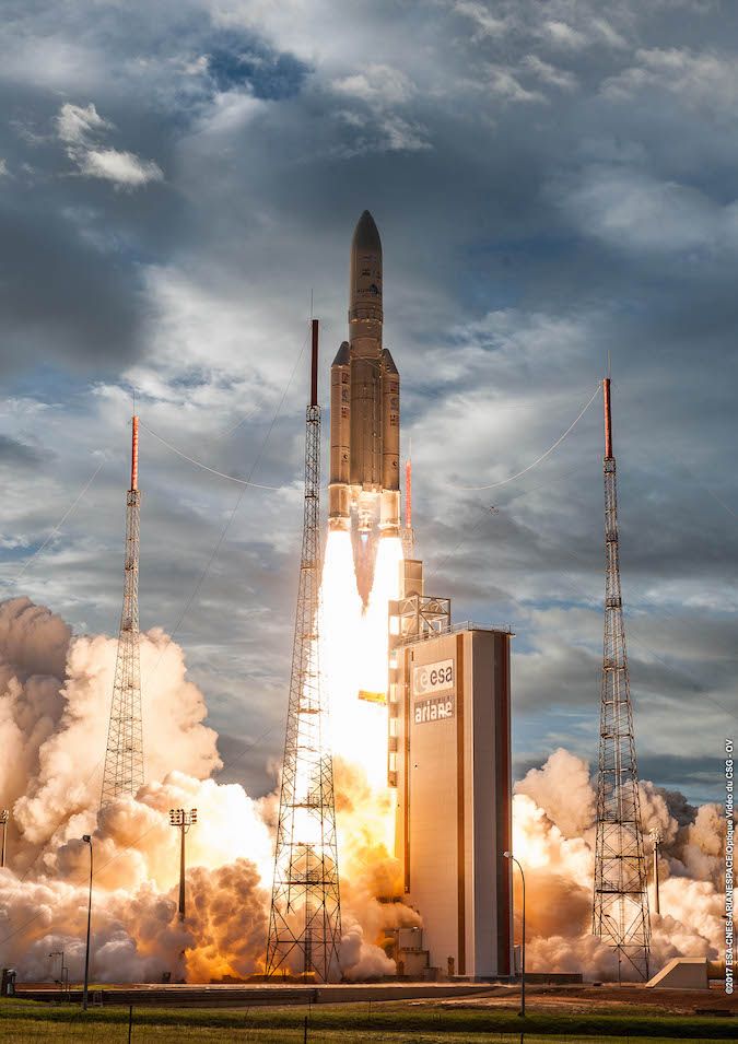 Incredible Shot Of An Ariane V Launch From Kourou June