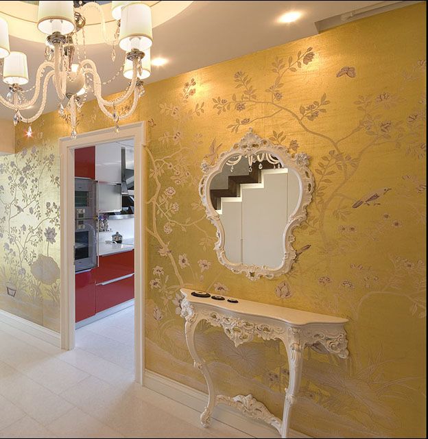 Love The Yellow Walls And Branches Design Decor