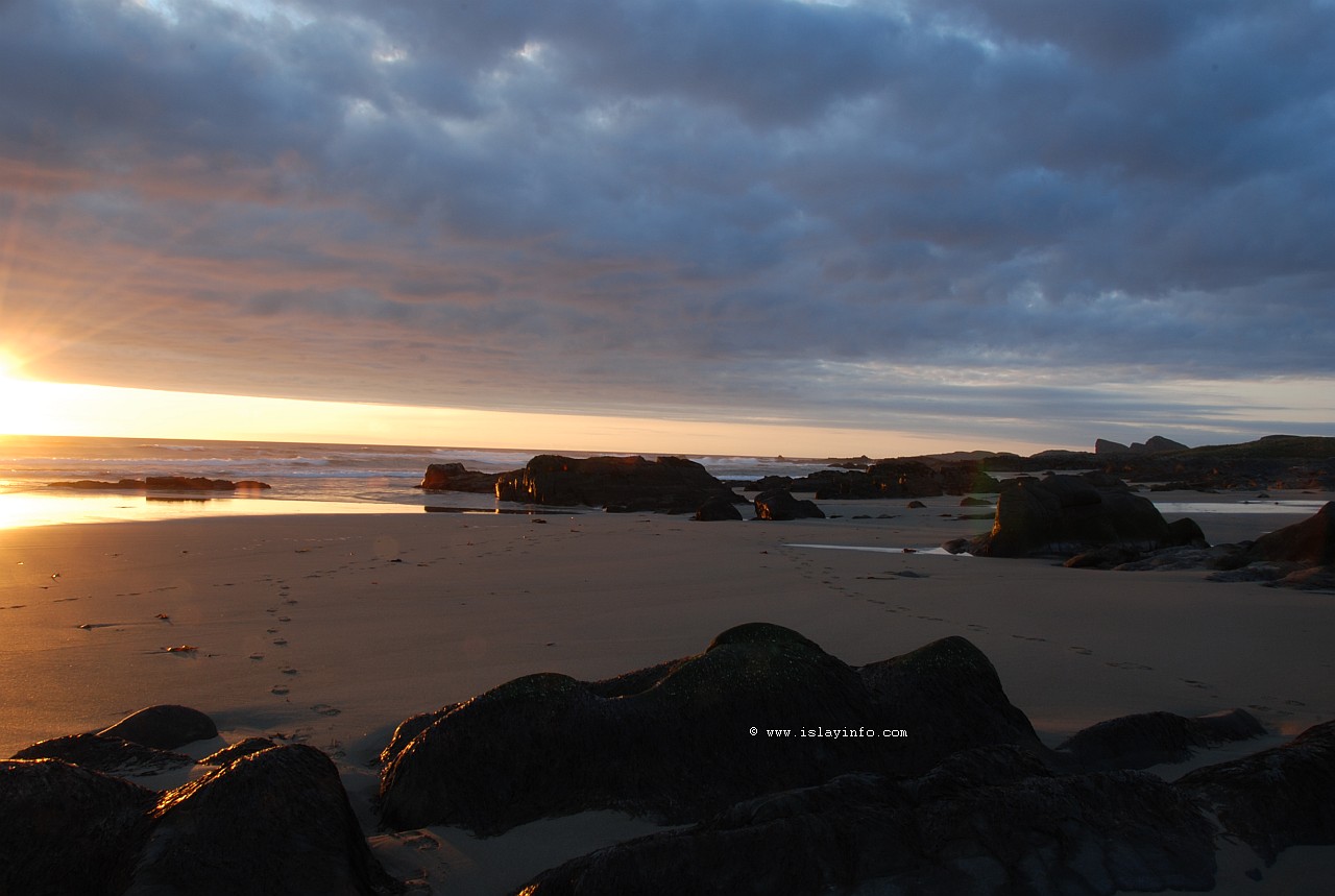 Sunset At Saligo Bay Atlantic Coast Islay Image Wallpaper