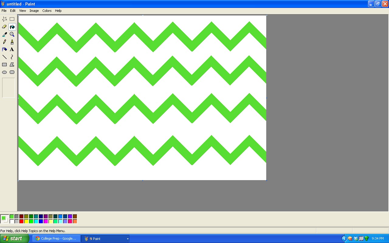 Fill In The Chevron Lines And Outside With Color Of Your