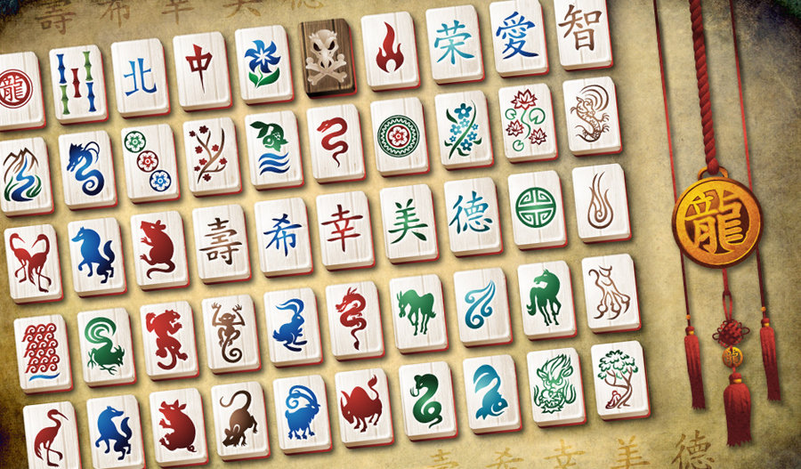 Mahjong Dragon Tile Set Art By Rockydavies