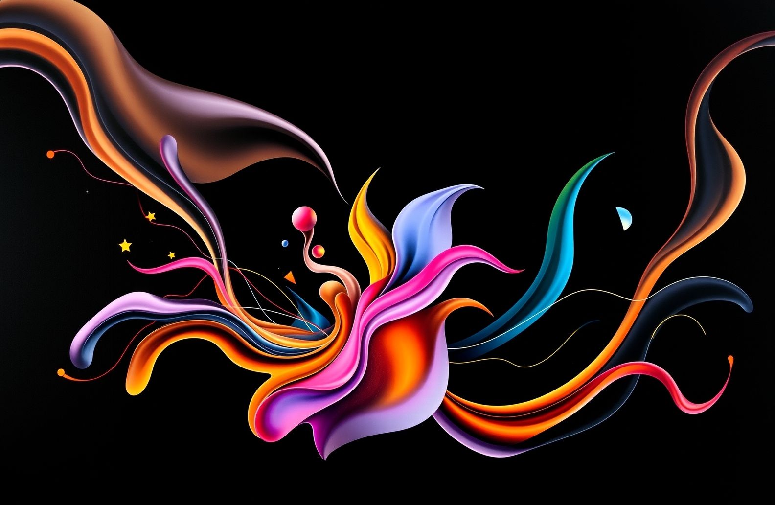 Beautiful Black Background Wallpaper