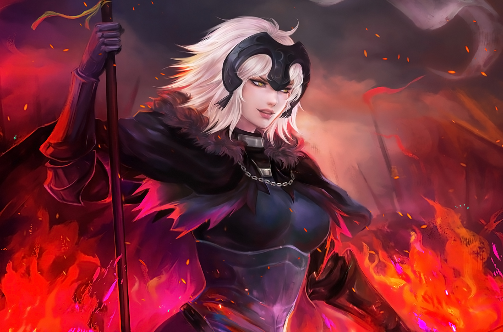 Jeanne Alter Anime Fate Grand Order Wallpaper HD Animals 4k Image