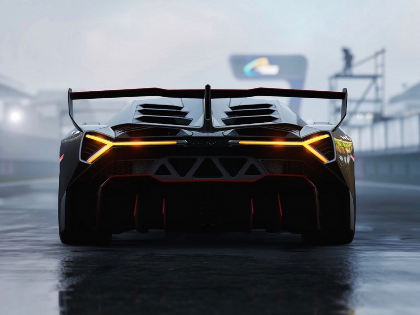 Lamborghini Veneno Sports Car Racing Rear
