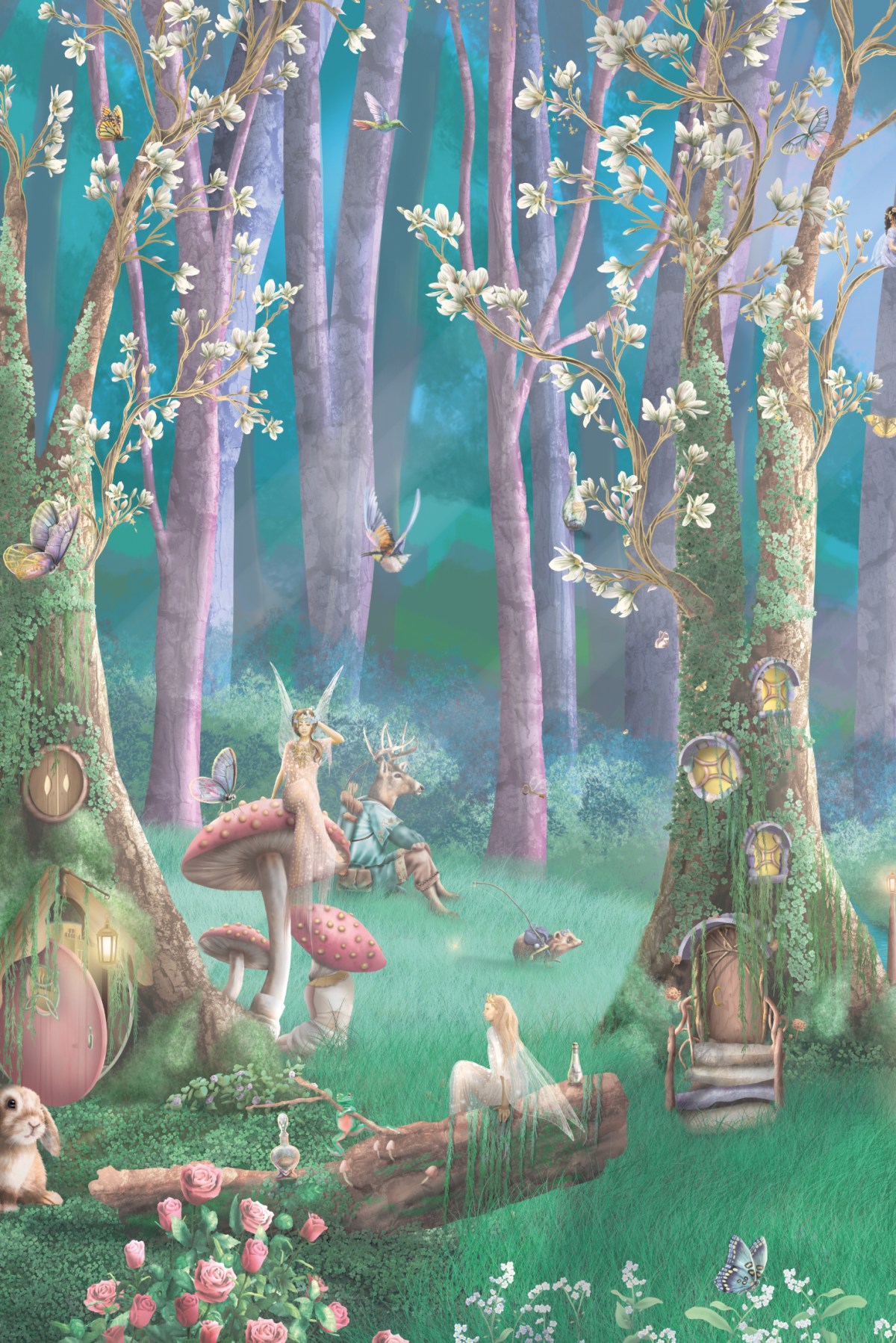 Enchanted Fairy Forest Wallpaper Mural