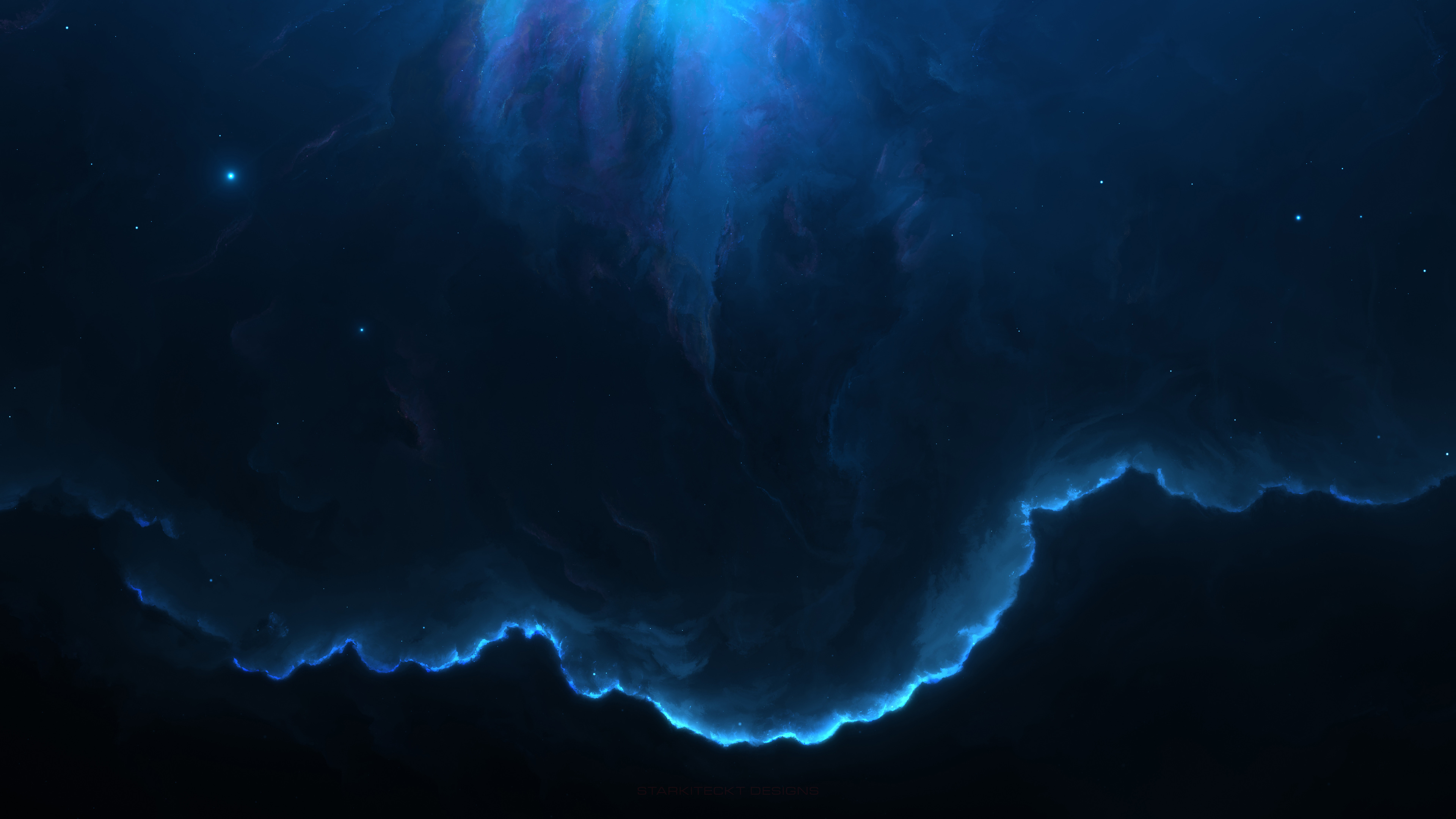 Wallpaper 4k Nebula Space Blue 10k 12k