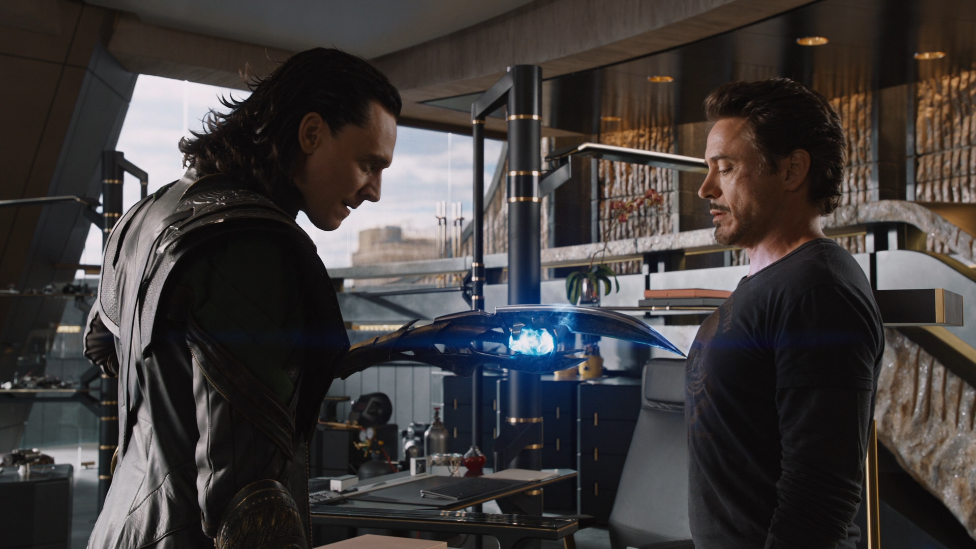 Movies The Avengers Tony Stark Loki Tom Hiddleston Robert Downey