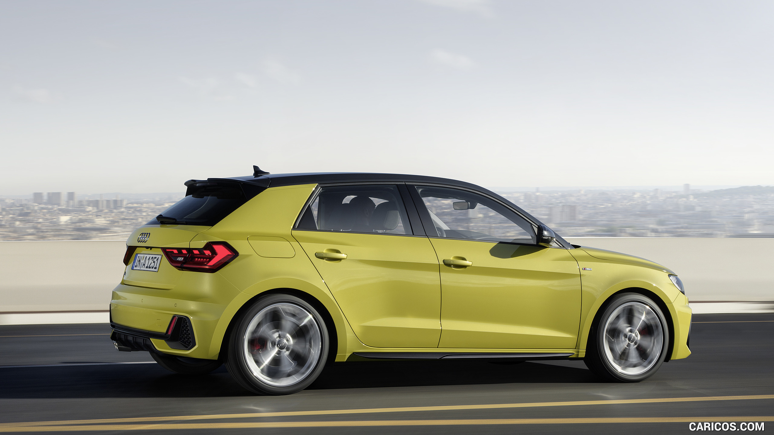 Audi A1 Sportback Color Python Yellow Side HD
