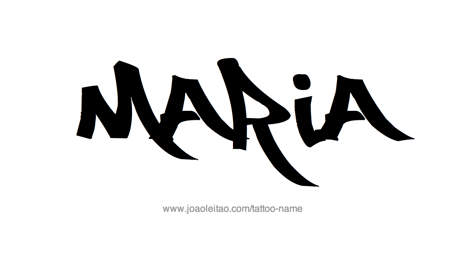 maria tattoo name cursive