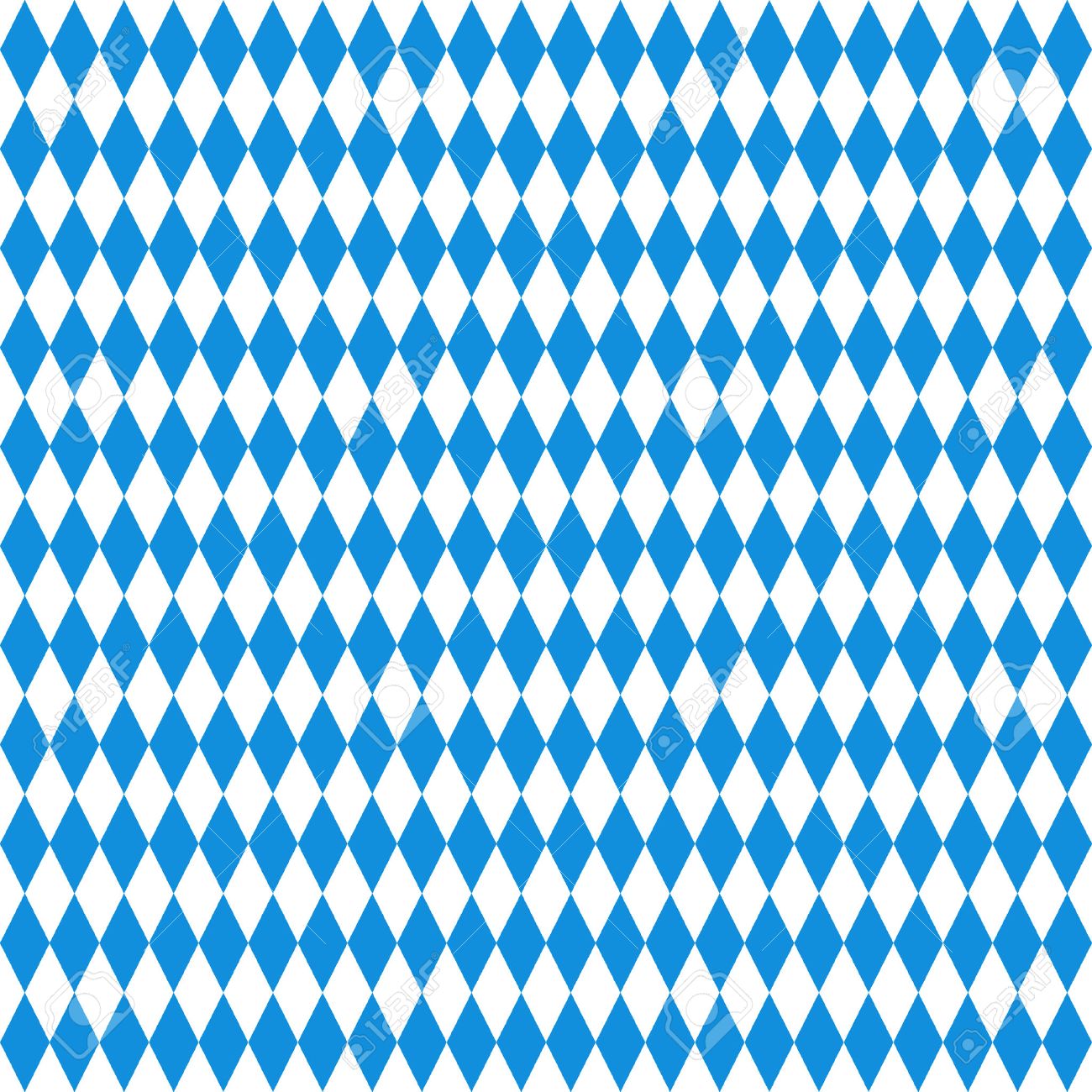 Oktoberfest Checkered Background Blue Diamonds On White Seamless