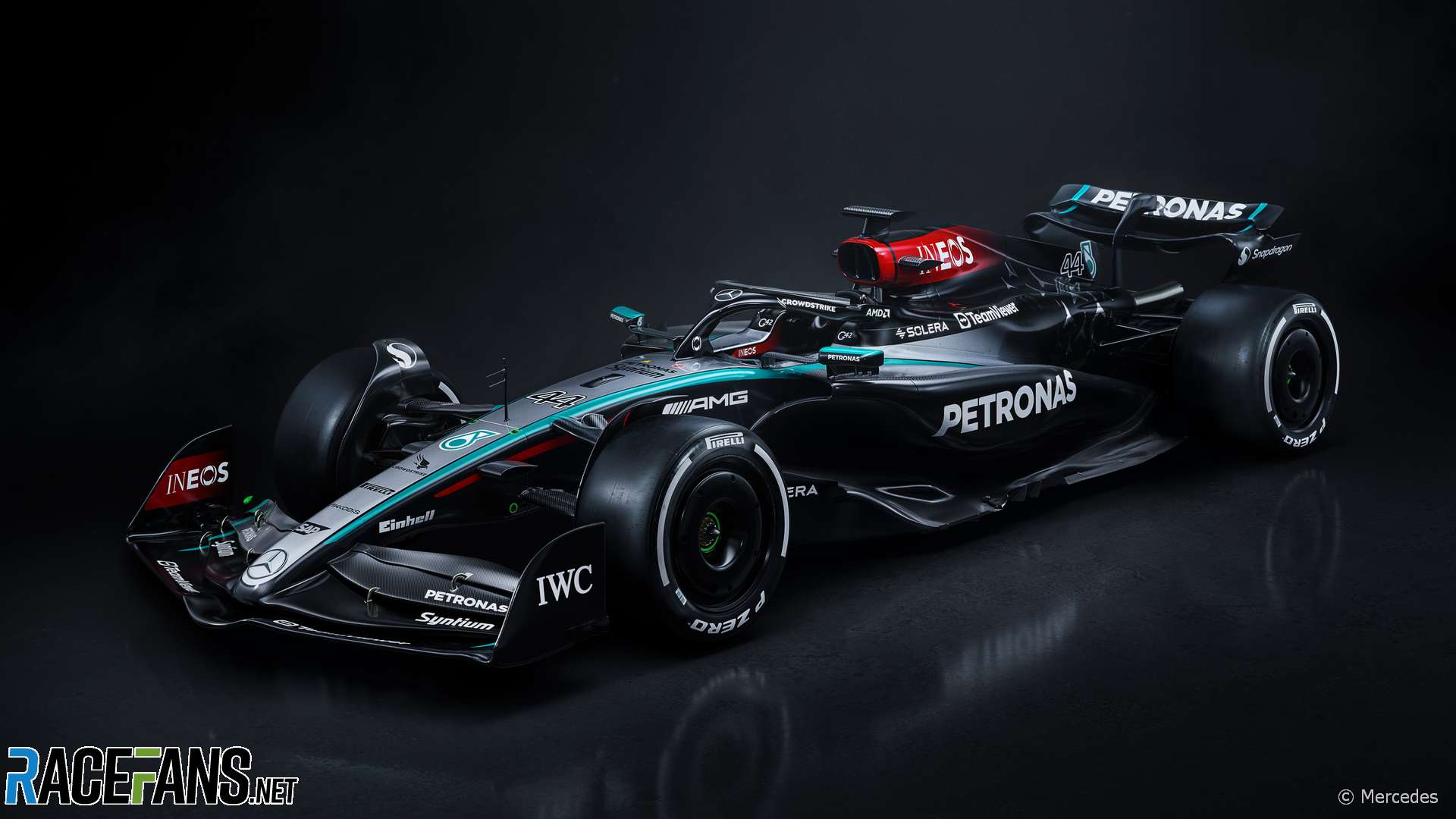 First Pictures Hamilton S Final Mercedes Revealed For Season