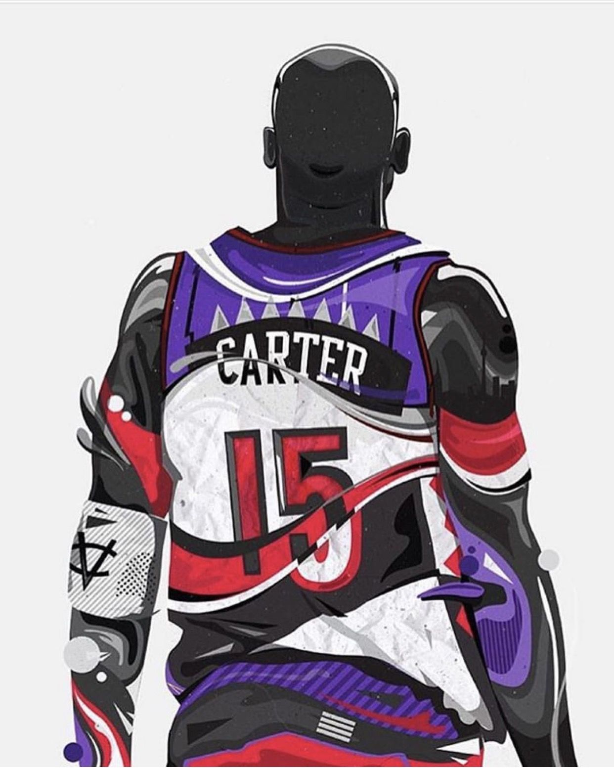 Vince Carter Art With Image Basketball