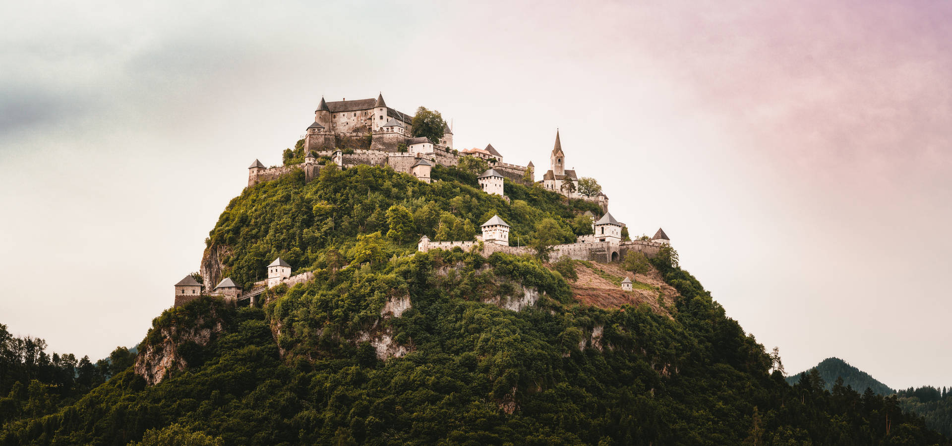 Castle In A Hill Wallpaper