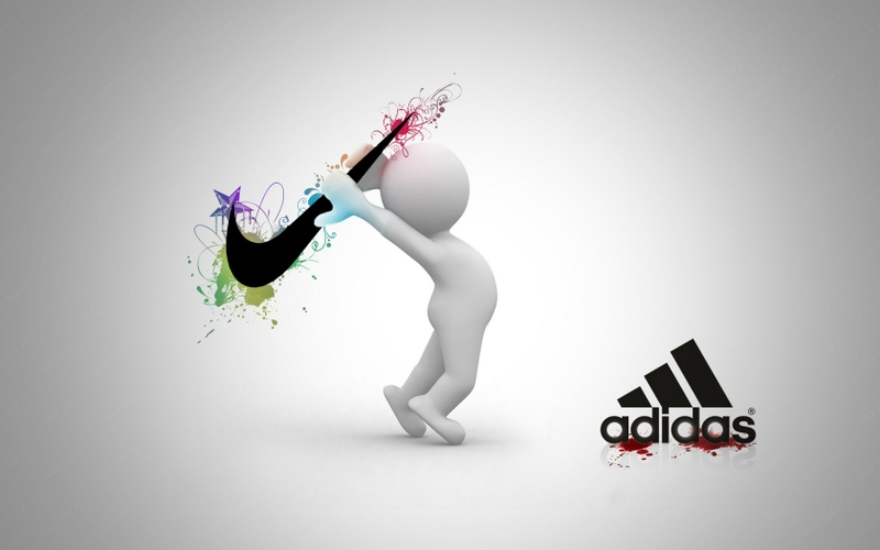 Sports Adidas Nike Brands Logos Colors Wallpaper