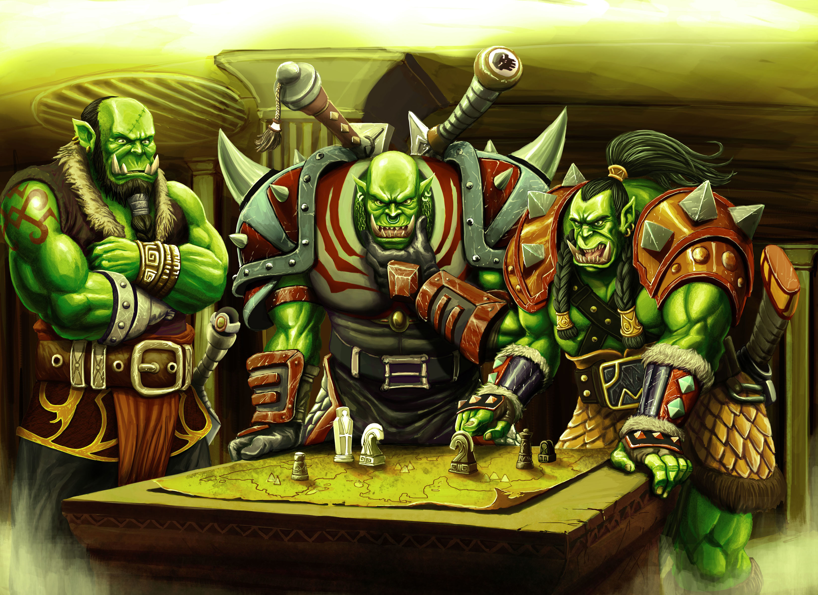 World Of Warcraft Wow Orc Warrior Table Game Fantasy Wallpaper