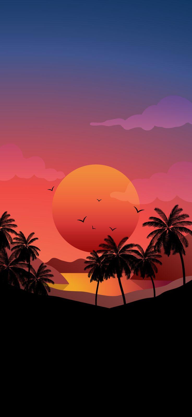 🔥 Download Sunset Beach Sea Scenery Horizon 4k Phone Iphone Wallpaper