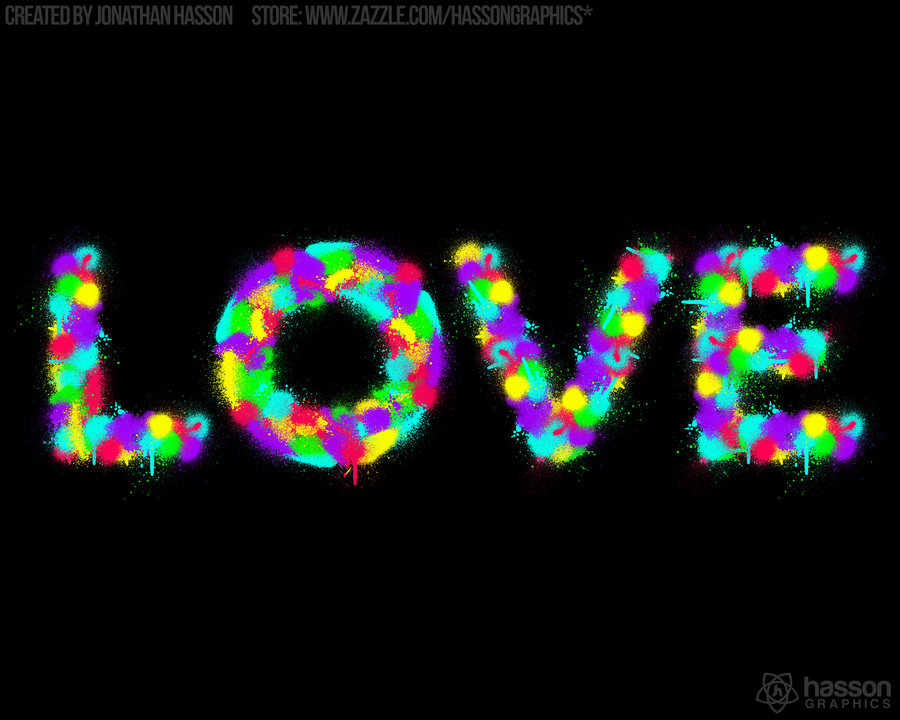 Neon Love HD Wallpaper By Jhasson