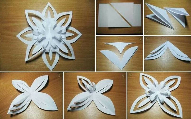 Diy 3d Paper Snowflake Flower Goodhomediy