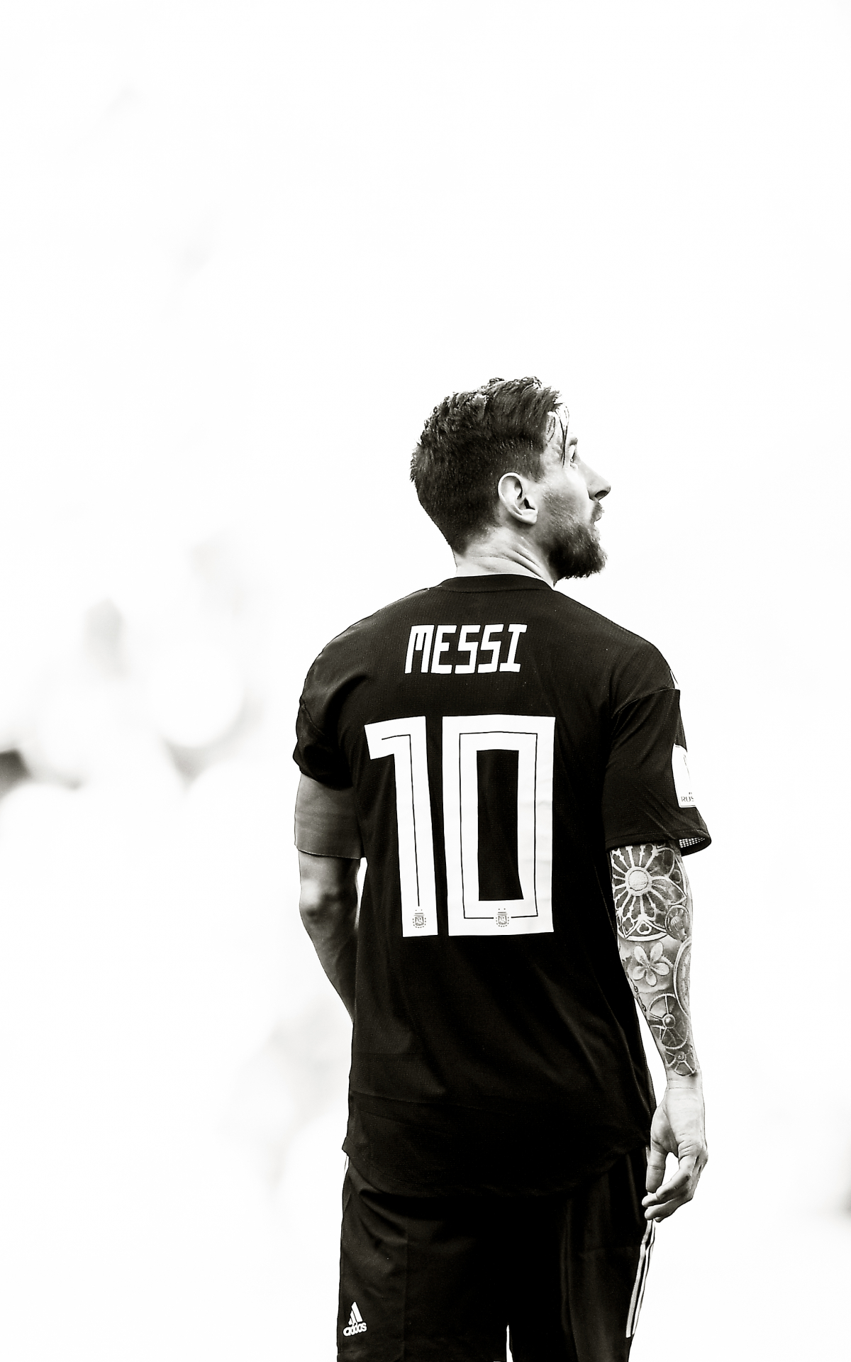 Argentina V Iceland Messi Black Wallpaper 4k