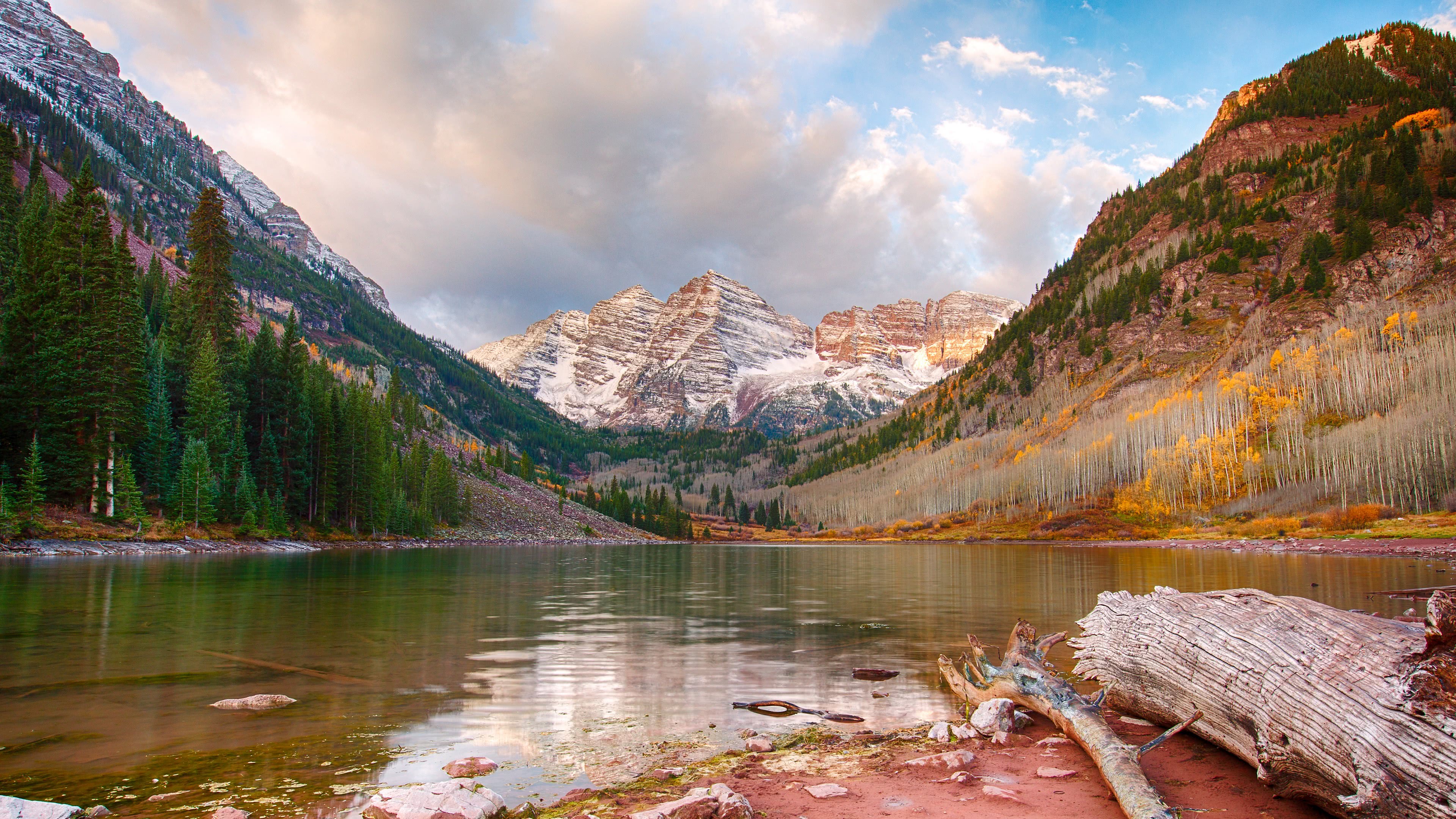 The Maroon Bells Elk Mountains Rockies Colorado UHD 4k Wallpaper
