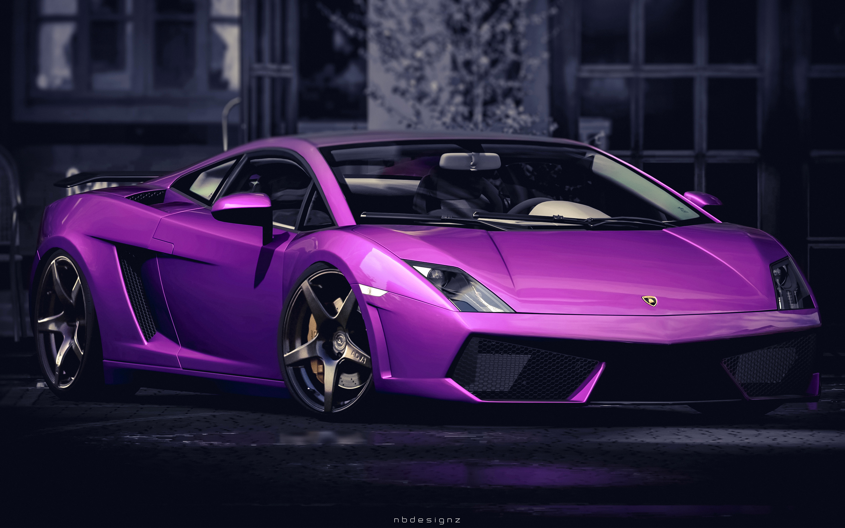 Purple Lamborghini Gallardo Wallpaper HD