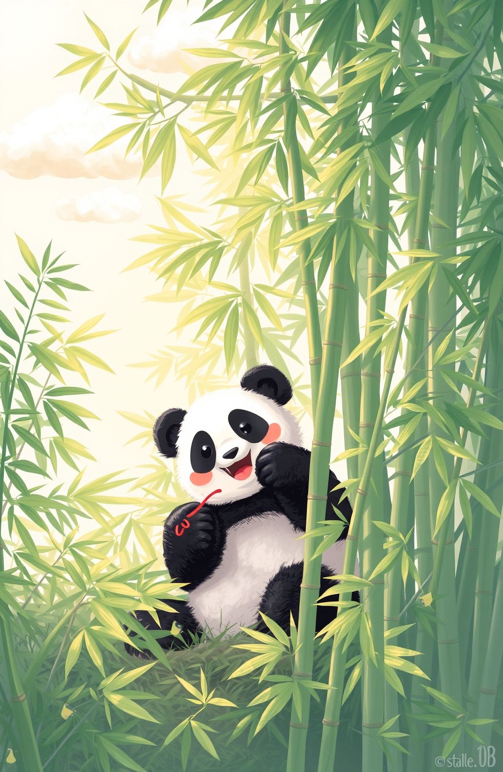 Cute Panda Background