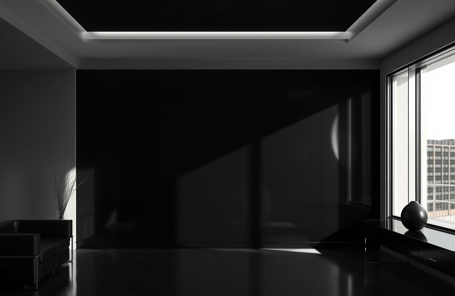 Glossy Black Wallpaper
