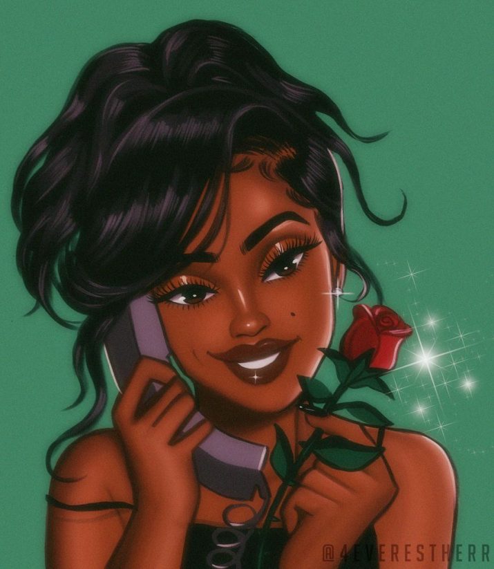 22+] Pretty Black Girl Cartoon Wallpapers - WallpaperSafari