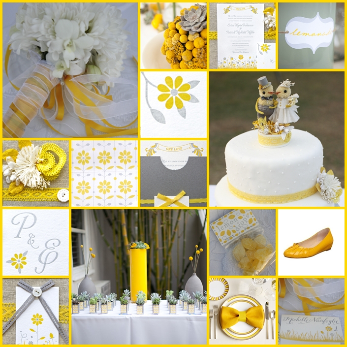 keentobeseen marigold yellow pewter grey wedding