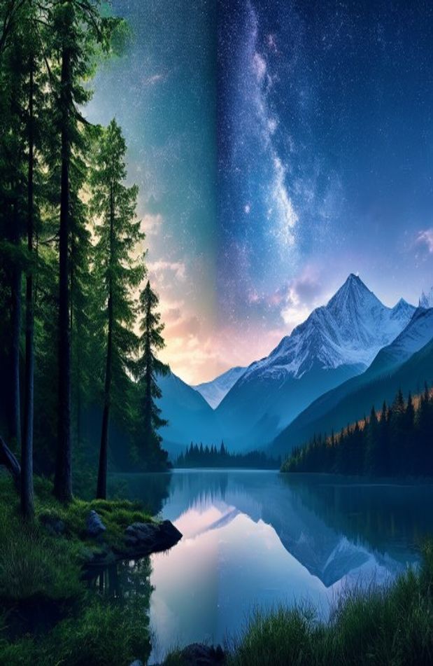 Vertical Dual Monitor Wallpaper
