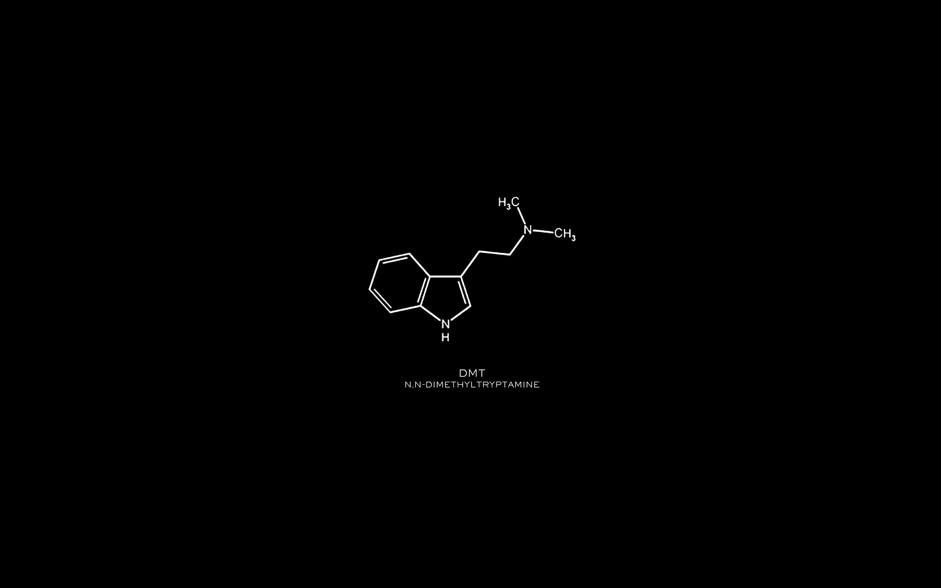 Dmt Dimethyltryptamine Bw Black Molecule HD Dimensions Desktop