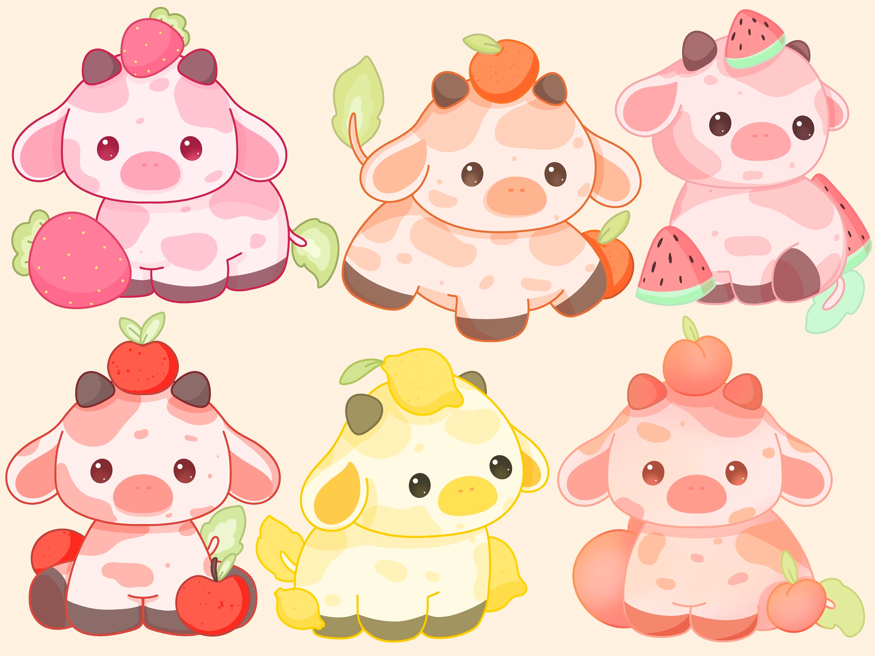Chibi Cow Wallpaper