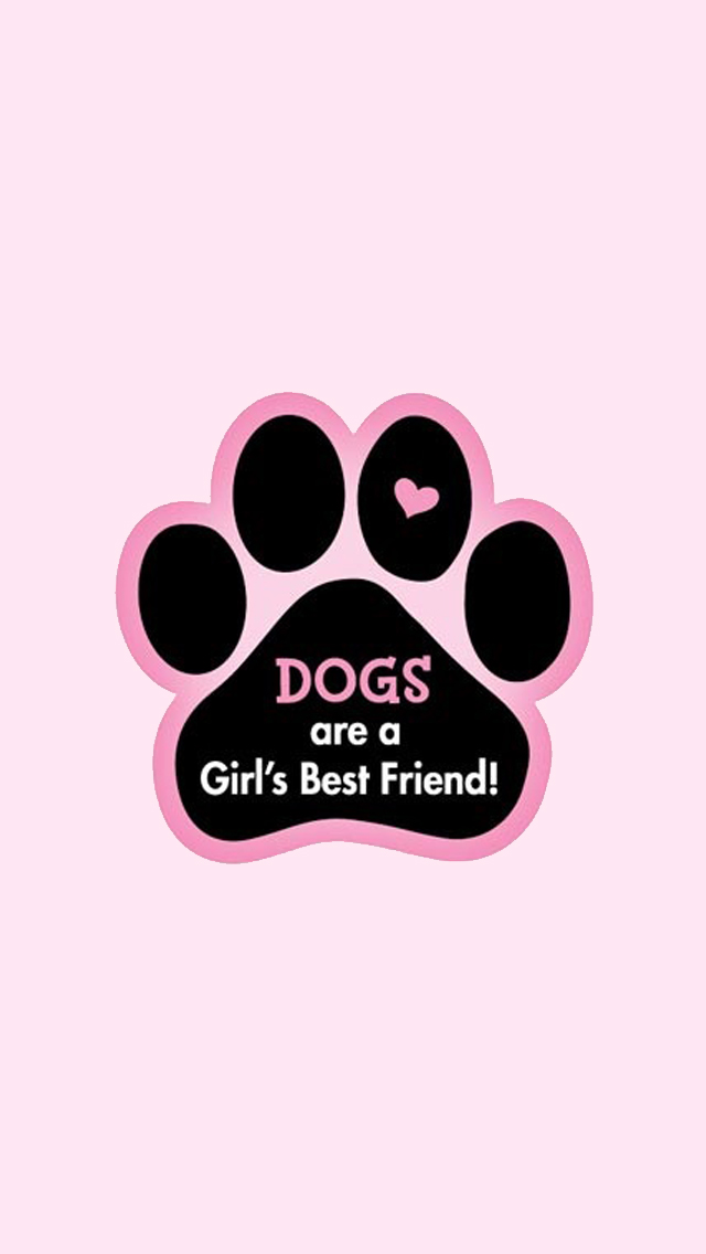 Dogs Are A Girls Best Friend iPhone Wallpaper