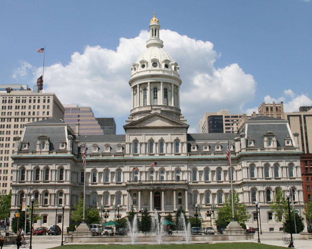 Baltimore S City Hall In Maryland Wallpaper