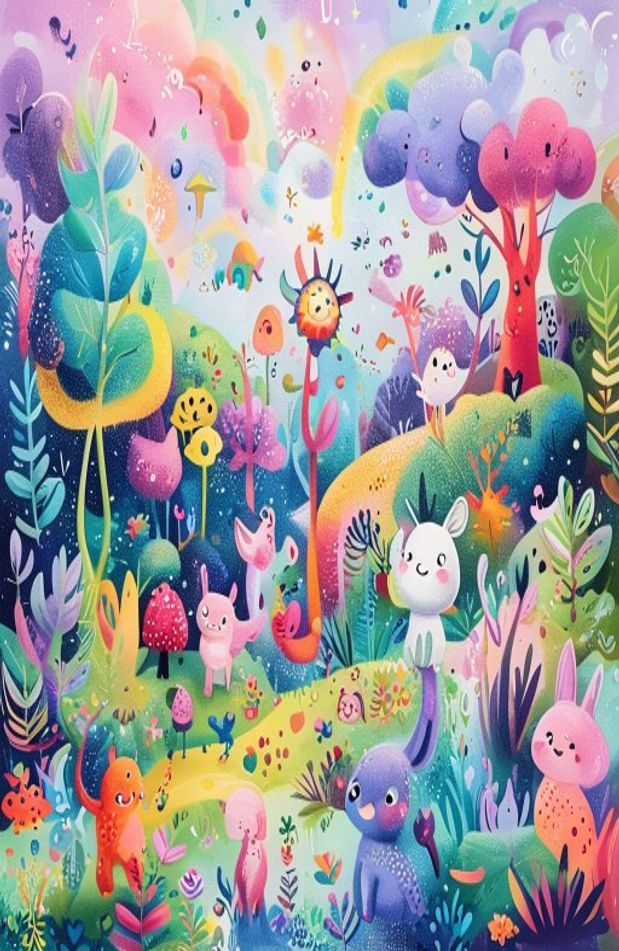 Aesthetic Cartoon Image Wallpaper