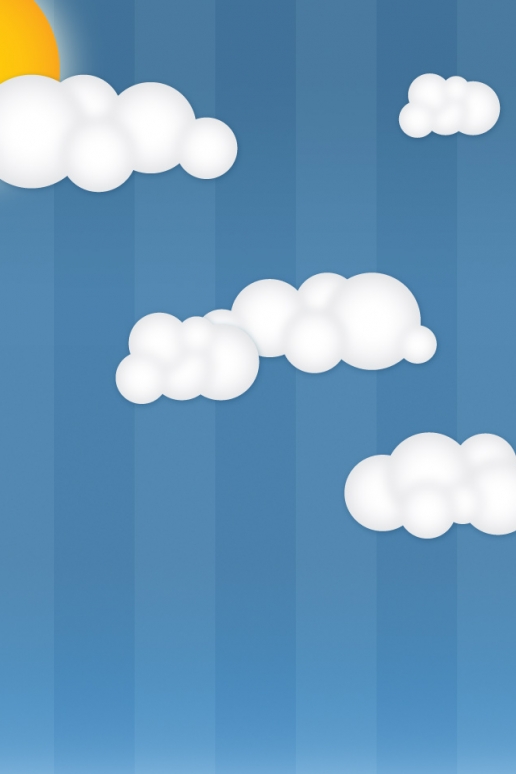 Cute Cartoon Clouds iPhone HD Wallpaper