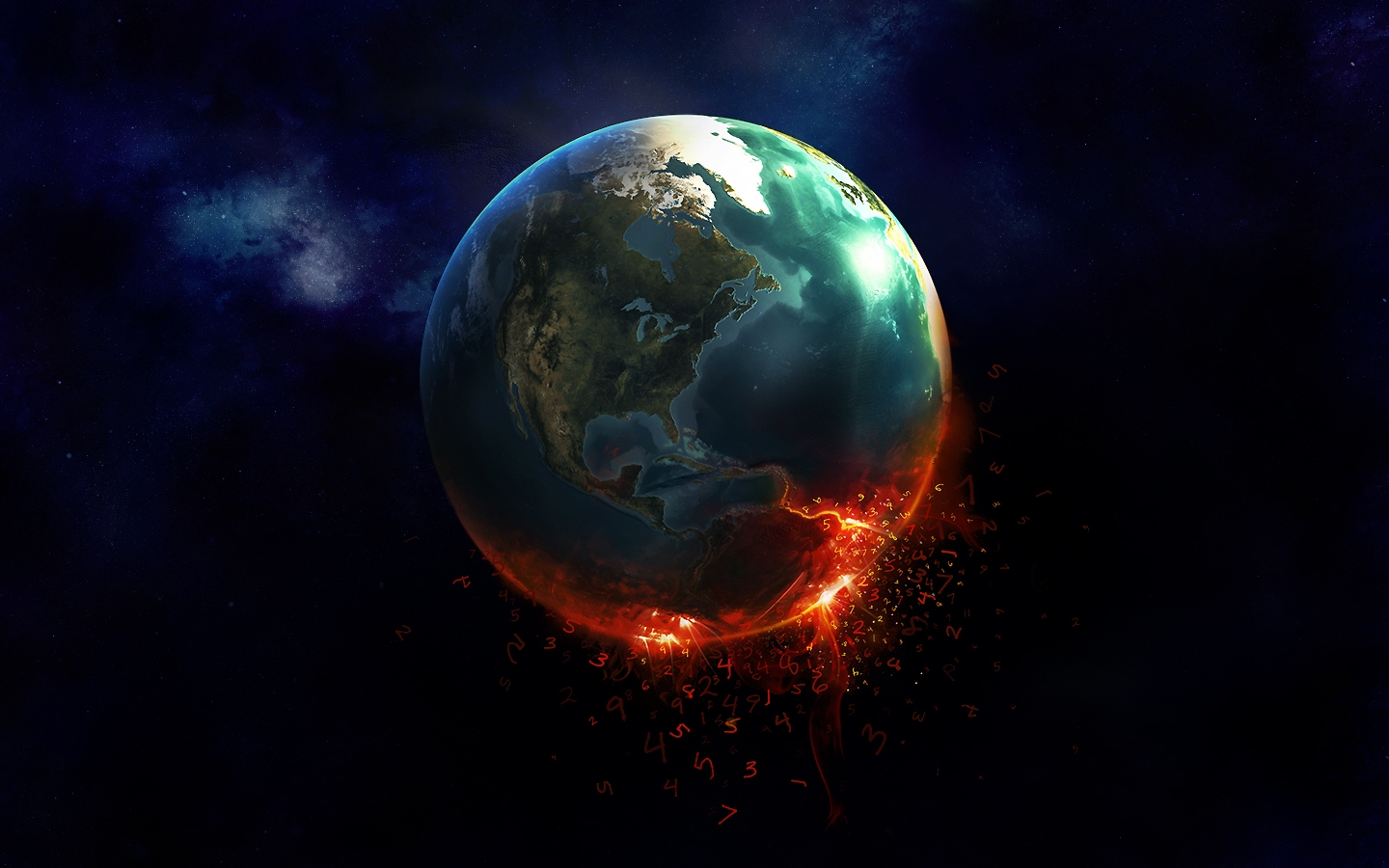 3D Earth Art wallpaper HD 2014 for iPhone Android Desktop 1440x900