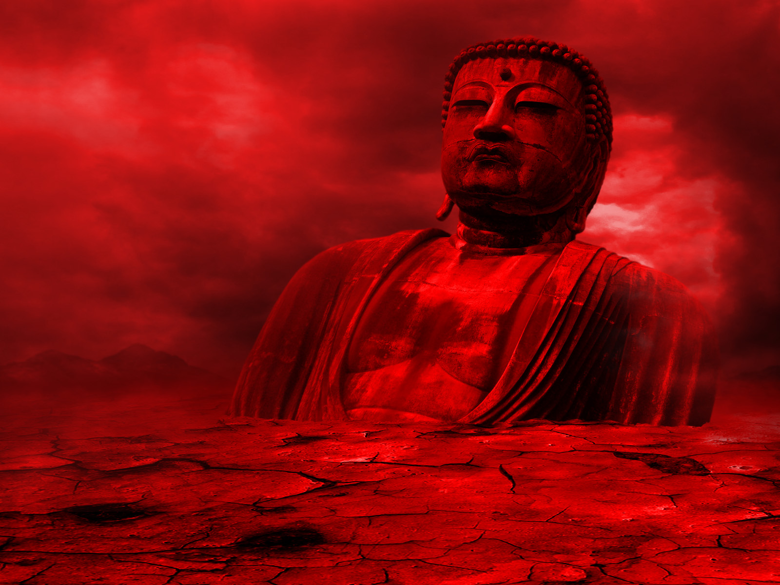 Buddha iPhone Wallpaper Desert