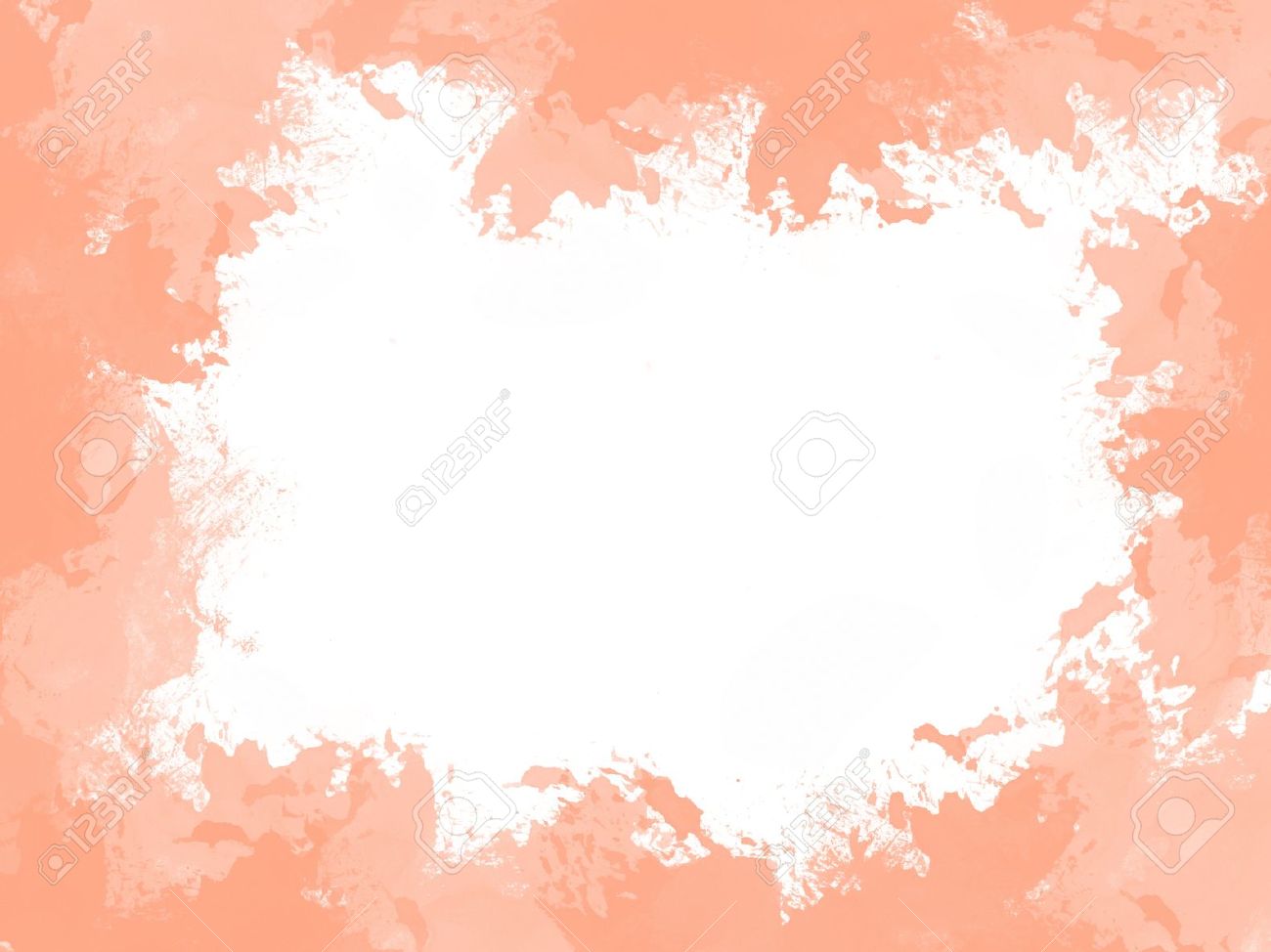 Abstract Water Color Peach Orange Frame Background Stock Photo 1300x974