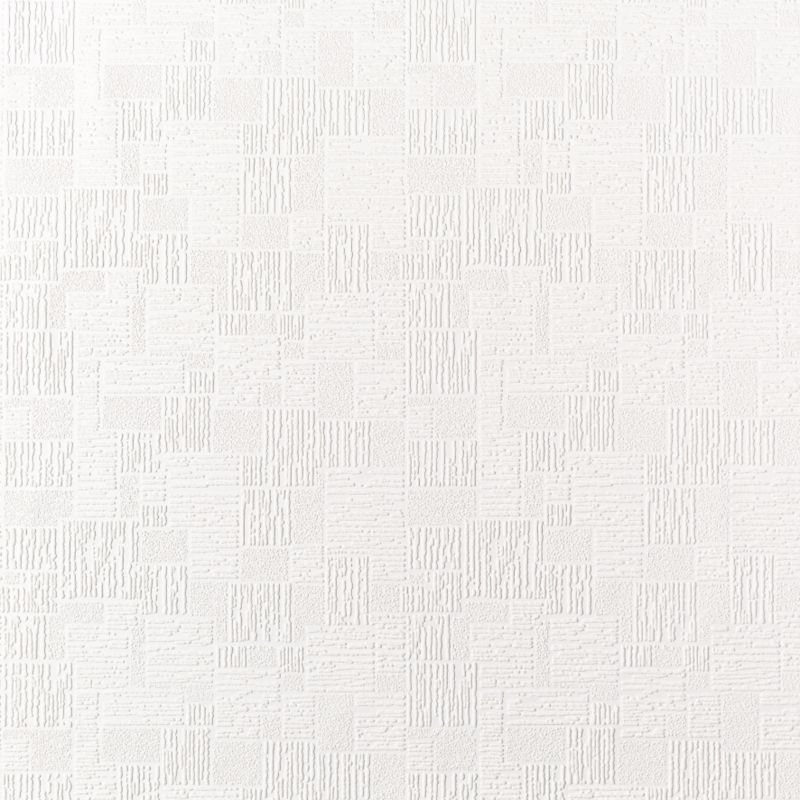 Square Paintable Wallpaper In White With A Vinyl Finish By Superfresco