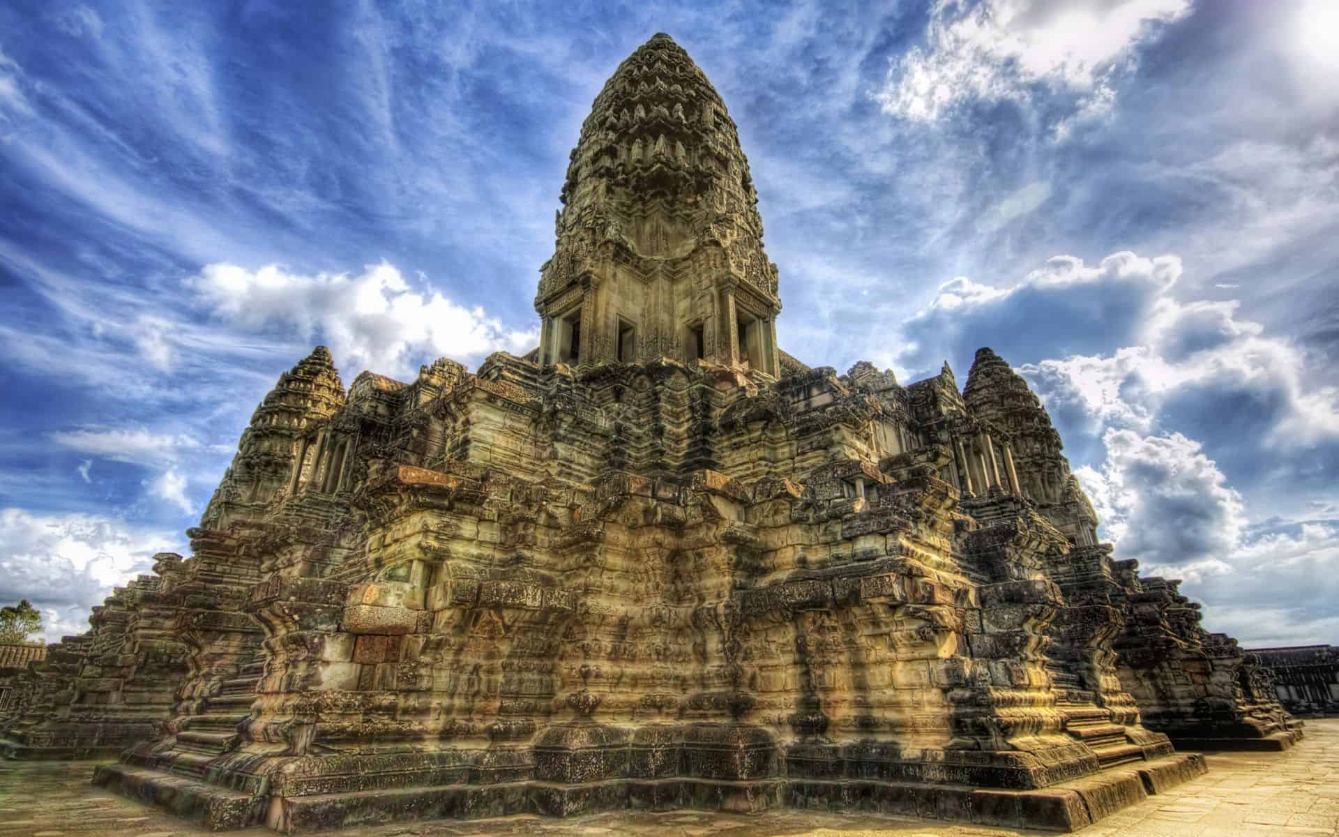 Temple In Angkor Wat Widescreen Wallpaper