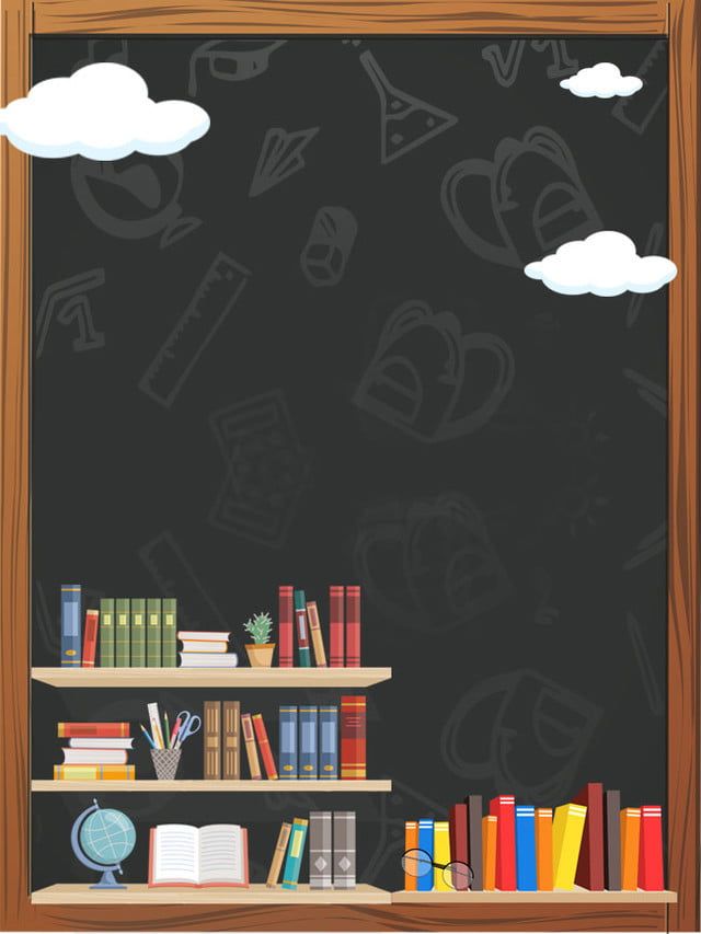 Green Minimalistic Blackboard Book World Reading Day Poster