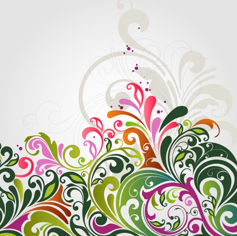 Name Abstract Floral Background Vector Illustration