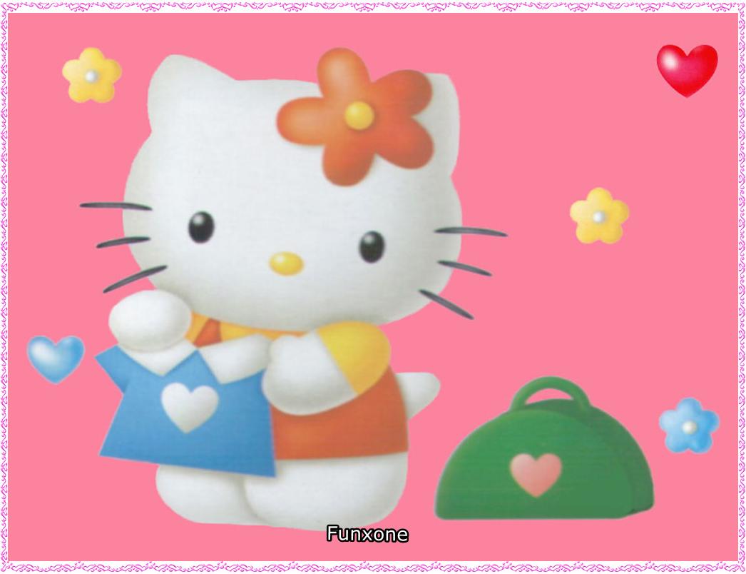 Cute Hello Kitty Background HD Wallpaper