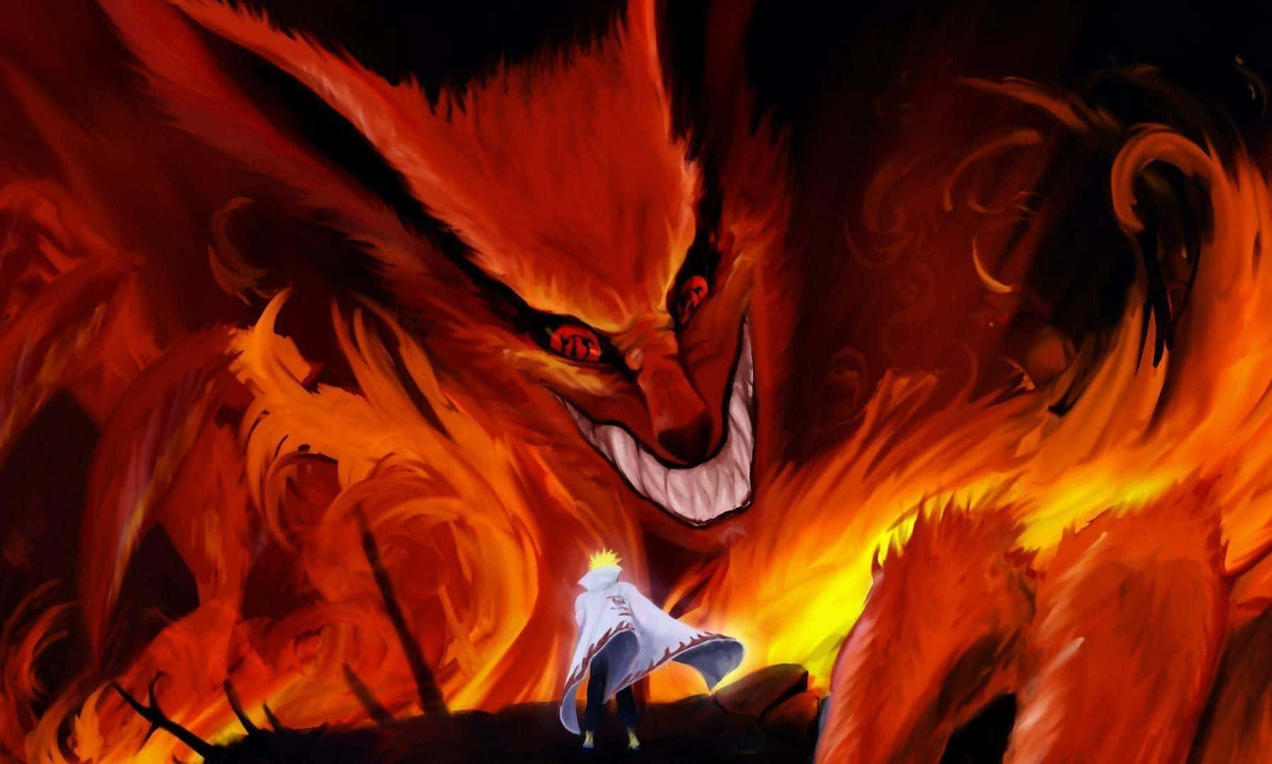 Nine Tailed Fox Background Wallpaper
